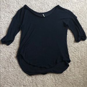 Navy lightweight, knit top.